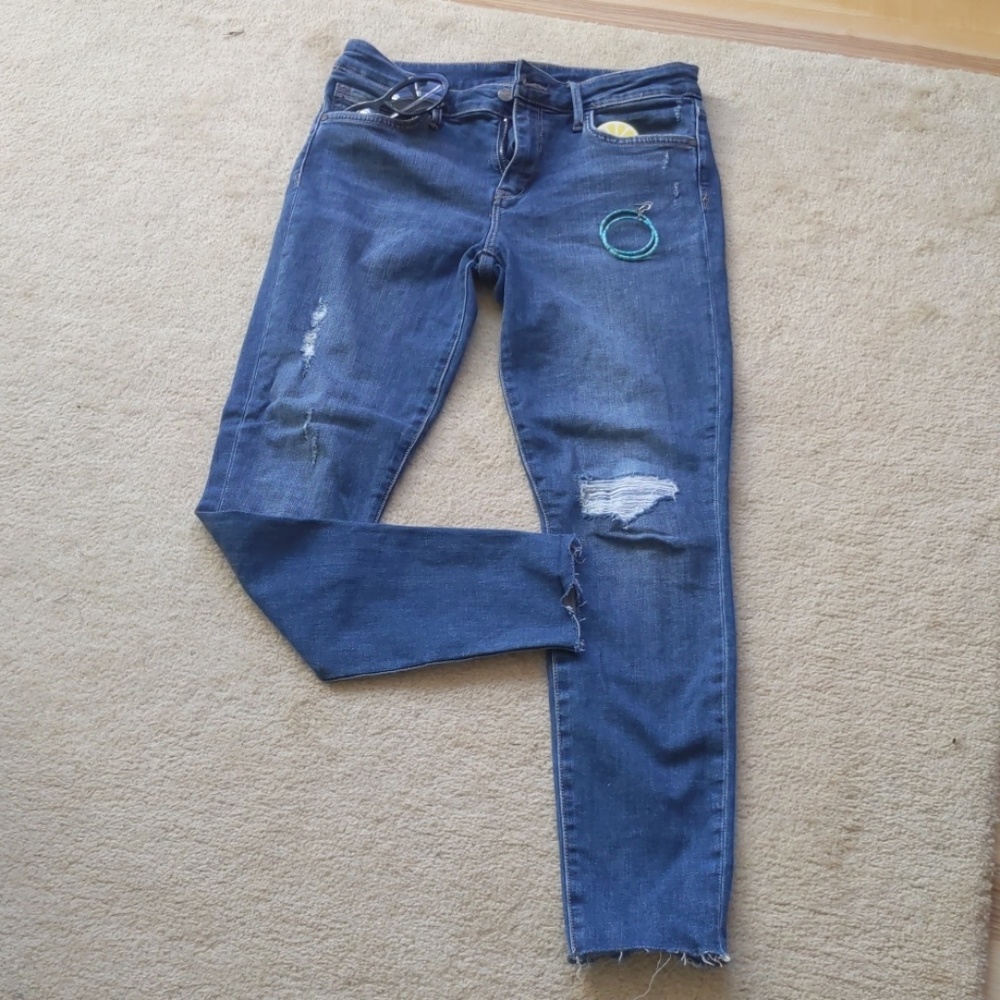 Distressed mid-rise The Kitten skinny ankle